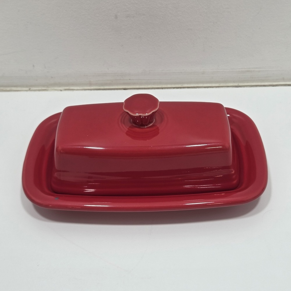Fiesta Ware Butter dish With Lid Red HLC